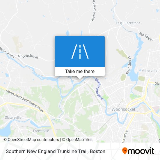 Southern New England Trunkline Trail map