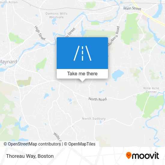 Thoreau Way map