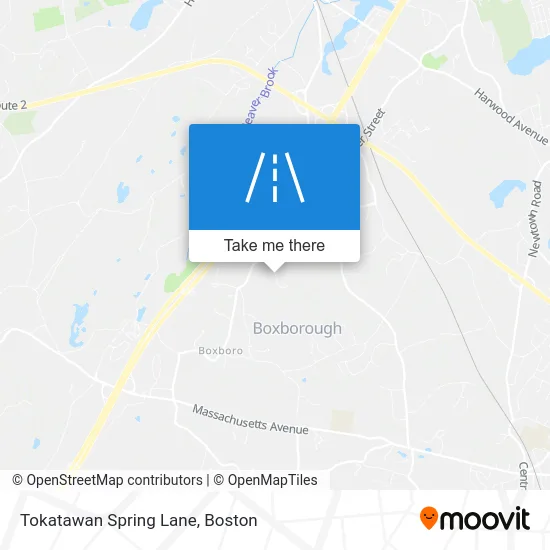 Tokatawan Spring Lane map