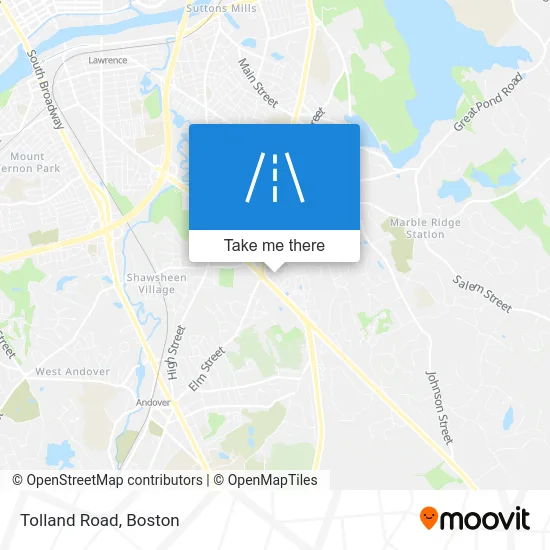 Tolland Road map