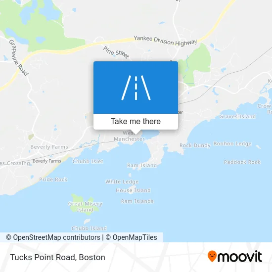 Tucks Point Road map