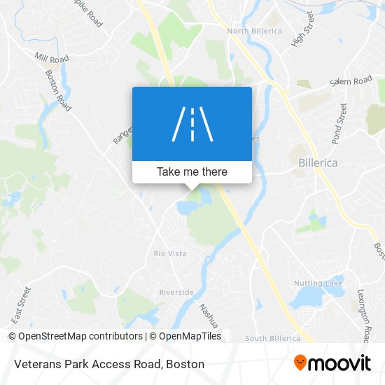 Veterans Park Access Road map