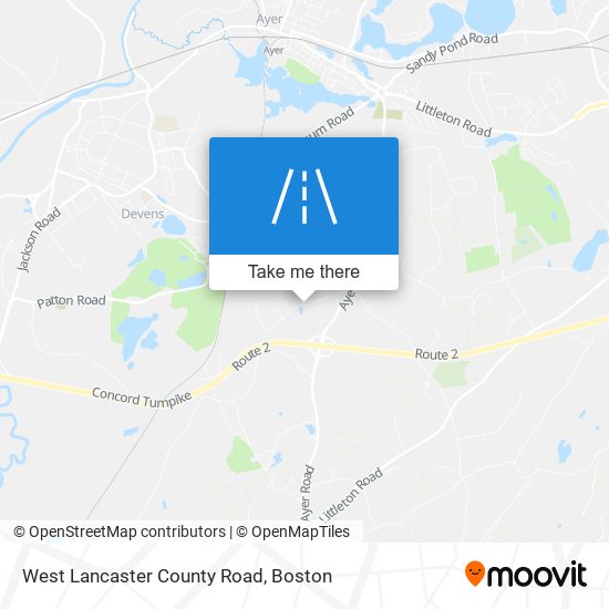 West Lancaster County Road map