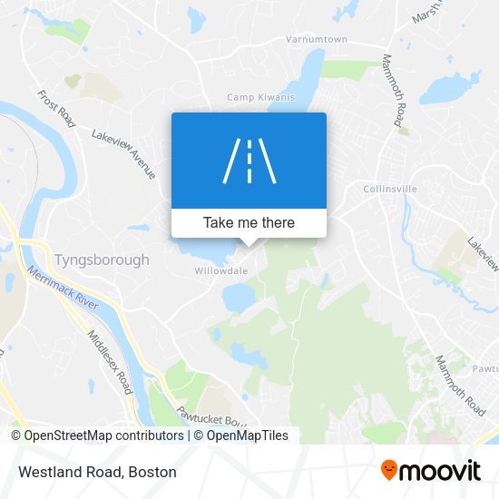 Mapa de Westland Road