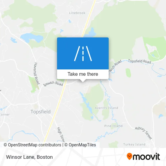 Winsor Lane map