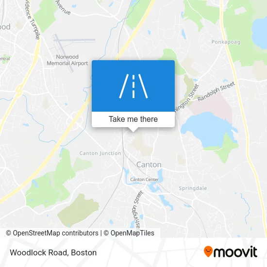 Woodlock Road map
