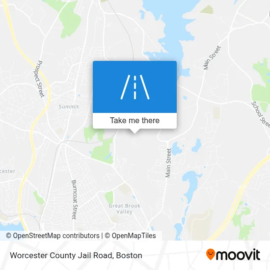 Worcester County Jail Road map