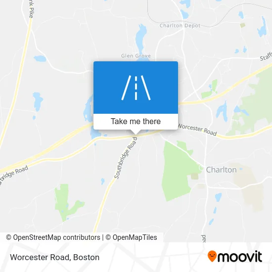 Worcester Road map