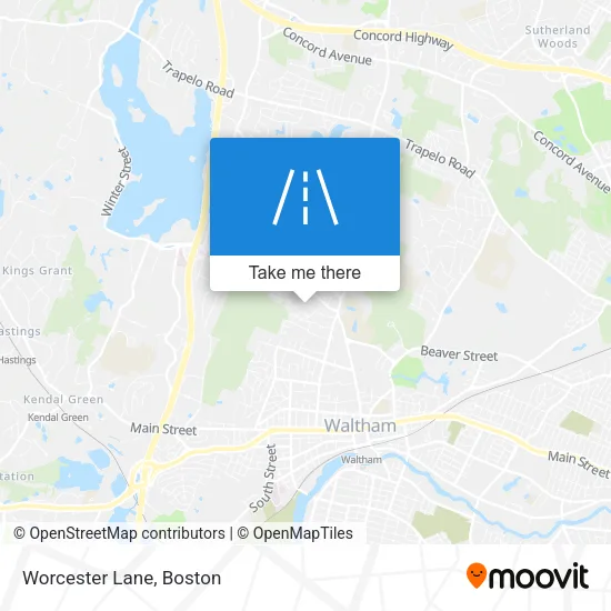 Worcester Lane map