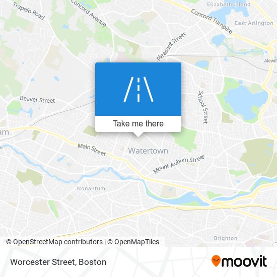 Worcester Street map