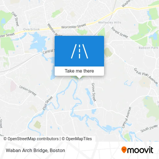 Waban Arch Bridge map