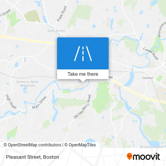 Pleasant Street map