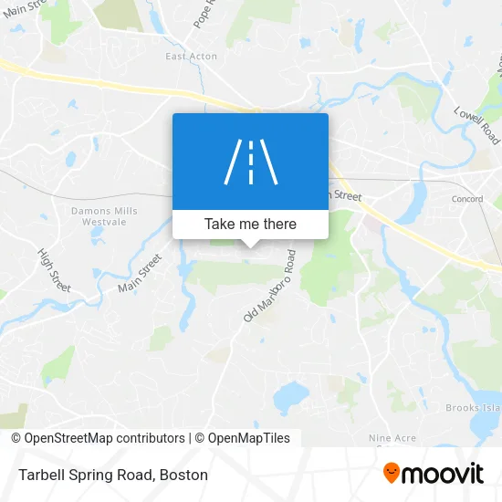 Tarbell Spring Road map
