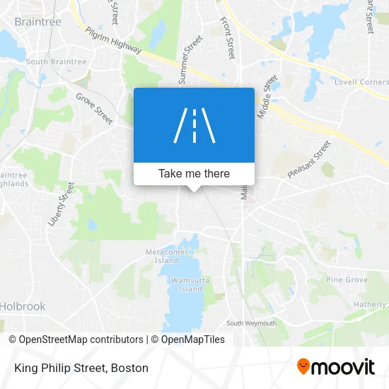King Philip Street map