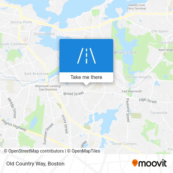 Old Country Way map