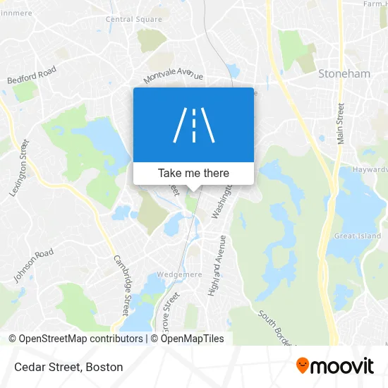 Cedar Street map