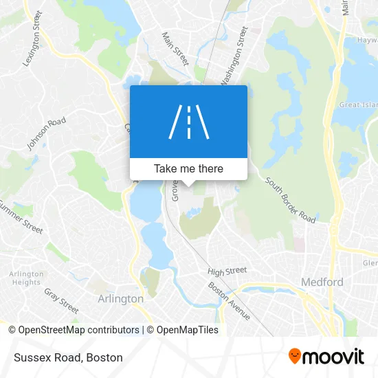 Sussex Road map