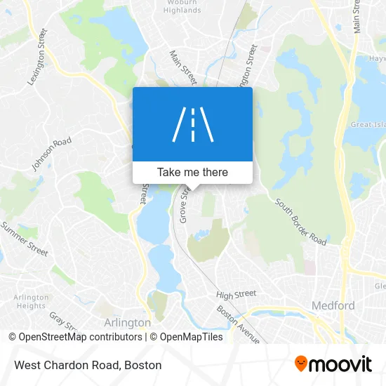 West Chardon Road map