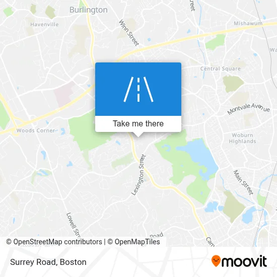 Surrey Road map