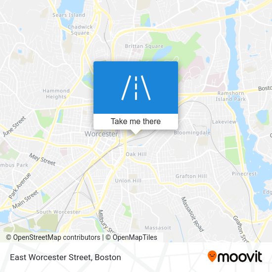 Mapa de East Worcester Street