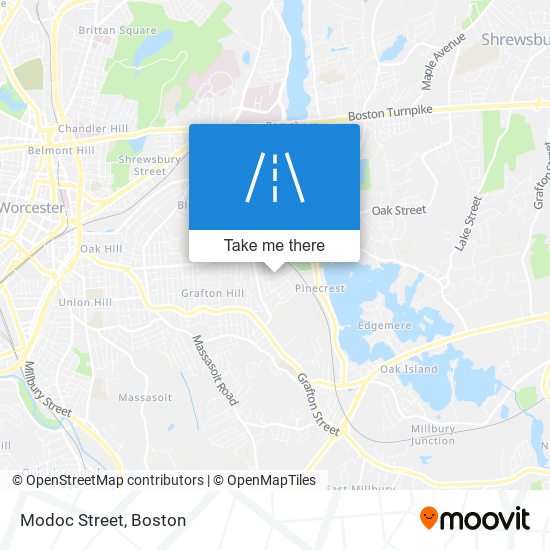 Modoc Street map