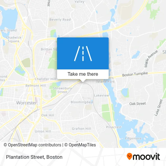 Plantation Street map