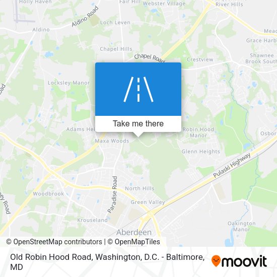 Old Robin Hood Road map