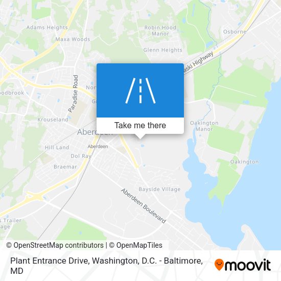 Plant Entrance Drive map
