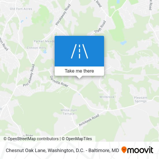 Chesnut Oak Lane map
