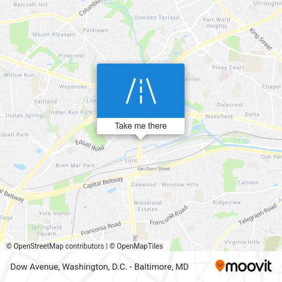 Dow Avenue map