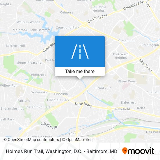 Mapa de Holmes Run Trail