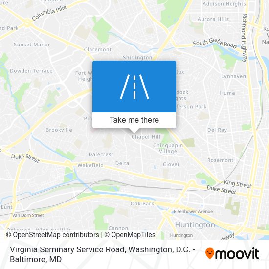 Virginia Seminary Service Road map