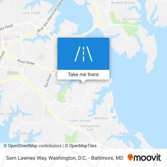 Sam Lawnes Way map