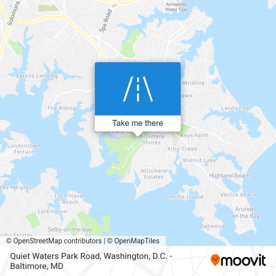 Quiet Waters Park Road map