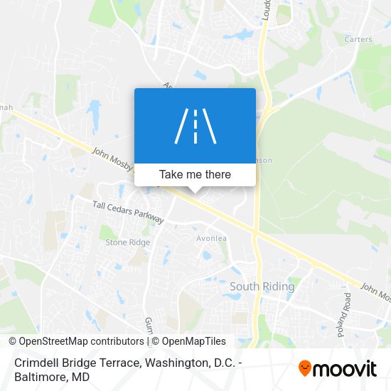 Crimdell Bridge Terrace map