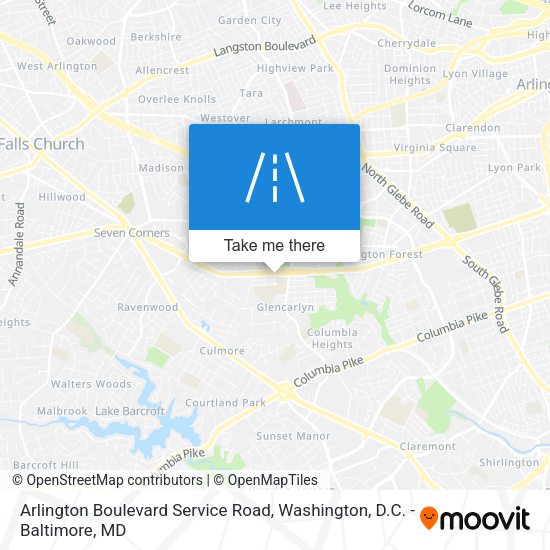 Arlington Boulevard Service Road map