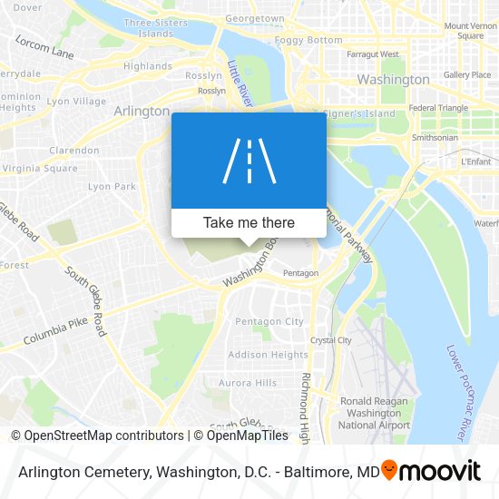 Arlington Cemetery map