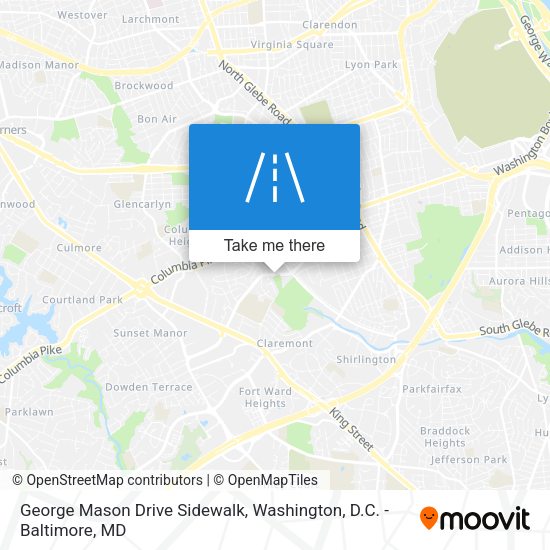 George Mason Drive Sidewalk map