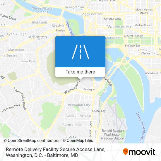 Remote Delivery Facility Secure Access Lane map