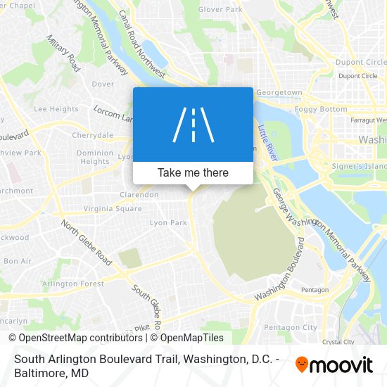Mapa de South Arlington Boulevard Trail