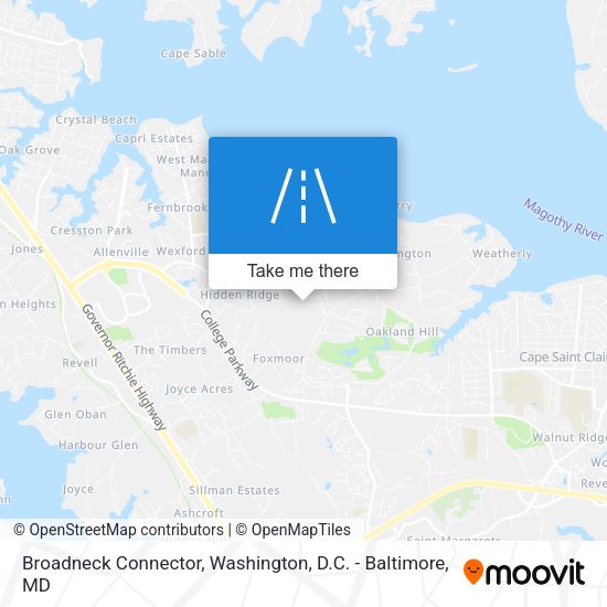 Broadneck Connector map