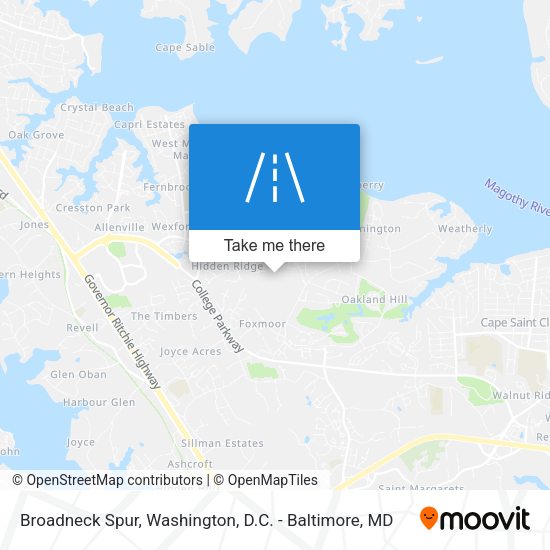 Broadneck Spur map