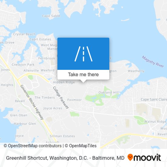 Greenhill Shortcut map