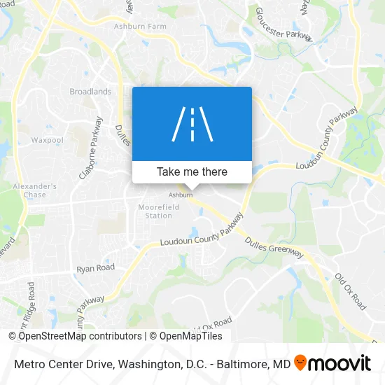 Metro Center Drive map