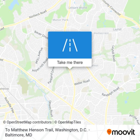 To Matthew Henson Trail map