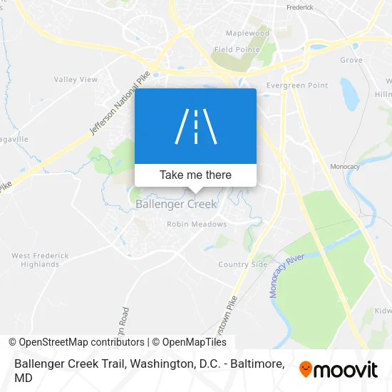 Mapa de Ballenger Creek Trail