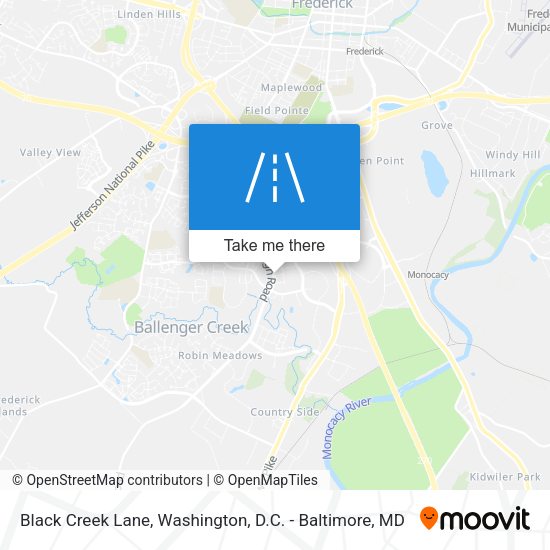 Mapa de Black Creek Lane