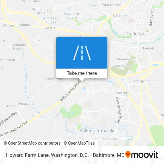 Howard Farm Lane map