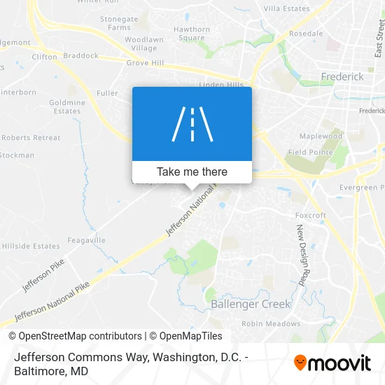 Jefferson Commons Way map