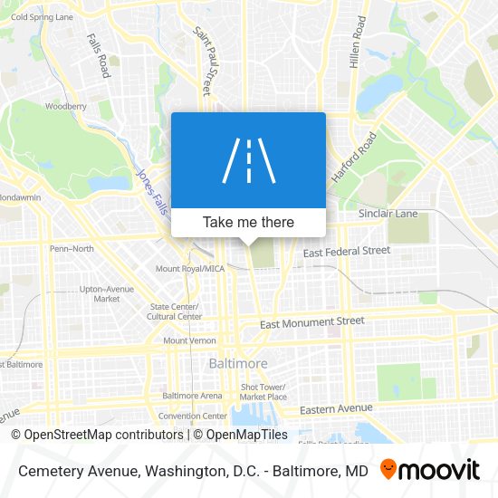 Cemetery Avenue map